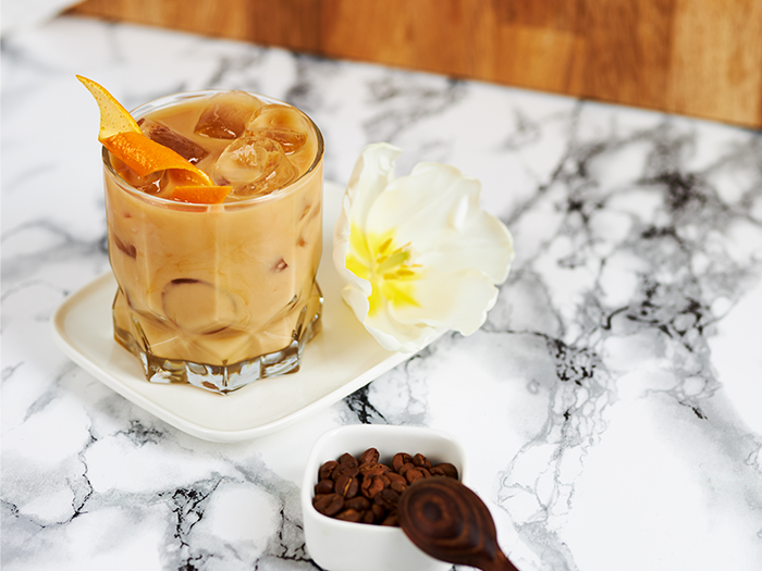 Orange coffee cocktail