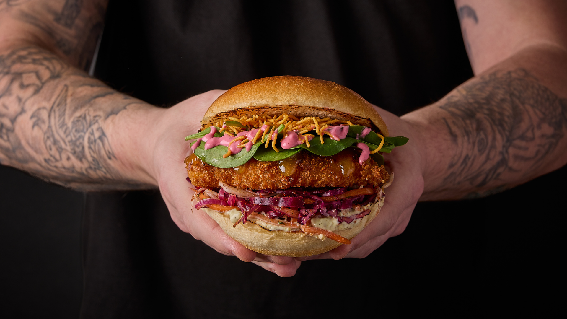 Masala Fried Chicken Burger