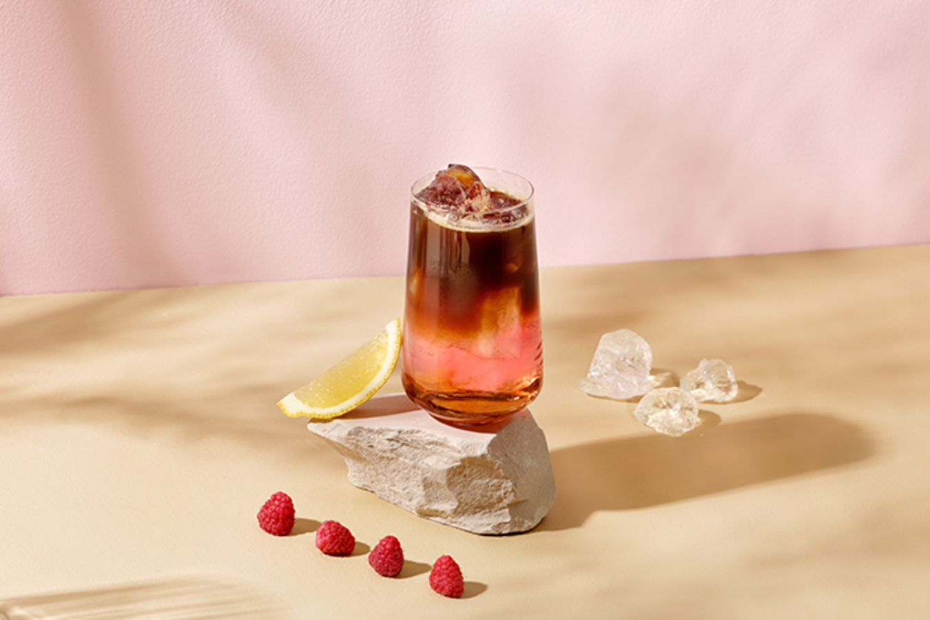 Coffee Rasberry Rhubarb Cold Brew Tonic