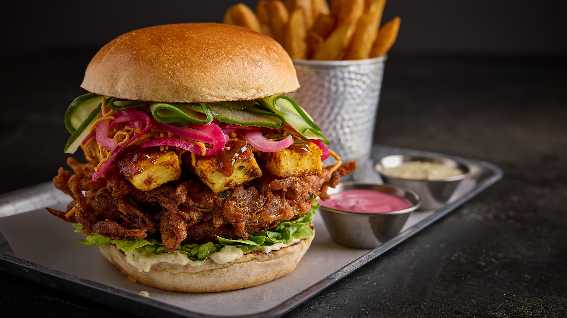 Tikka Paneer Stack Burger