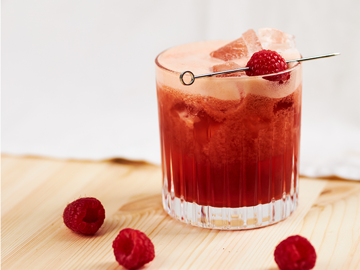 Raspberry coffee cocktail