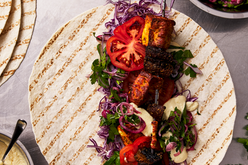 Charcoal grilled kebab