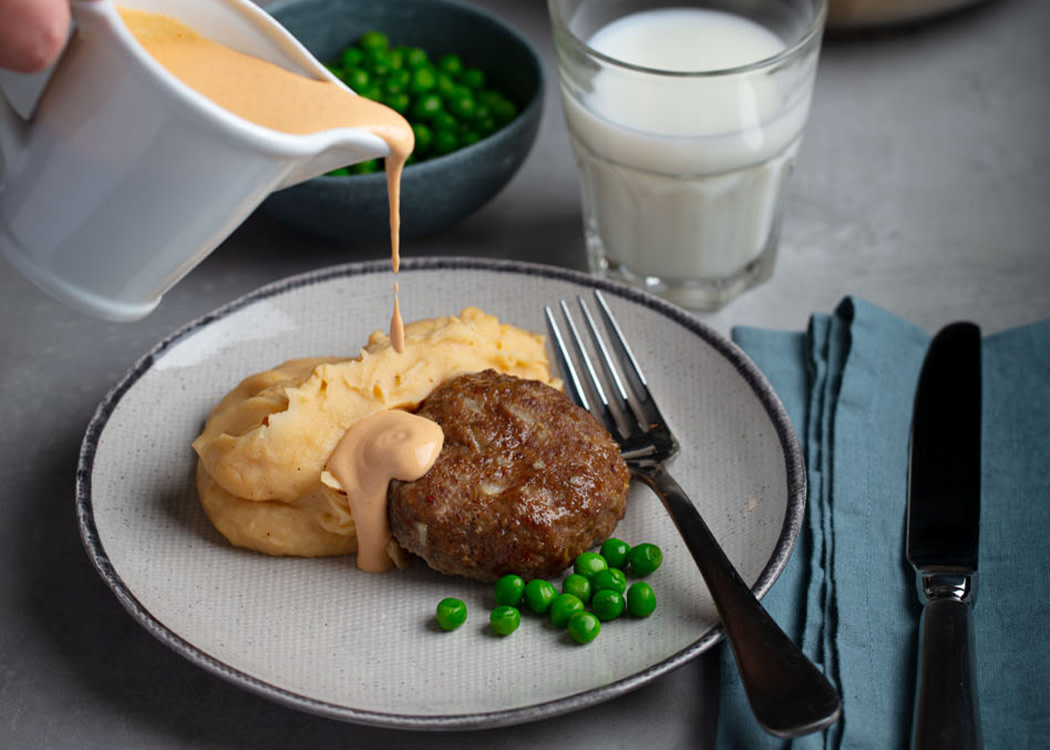 Chili Patties with Spicy Mash