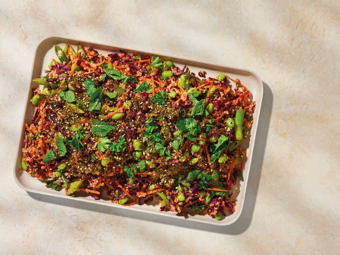 Spicy Couscous Salad with Edamame Beans​