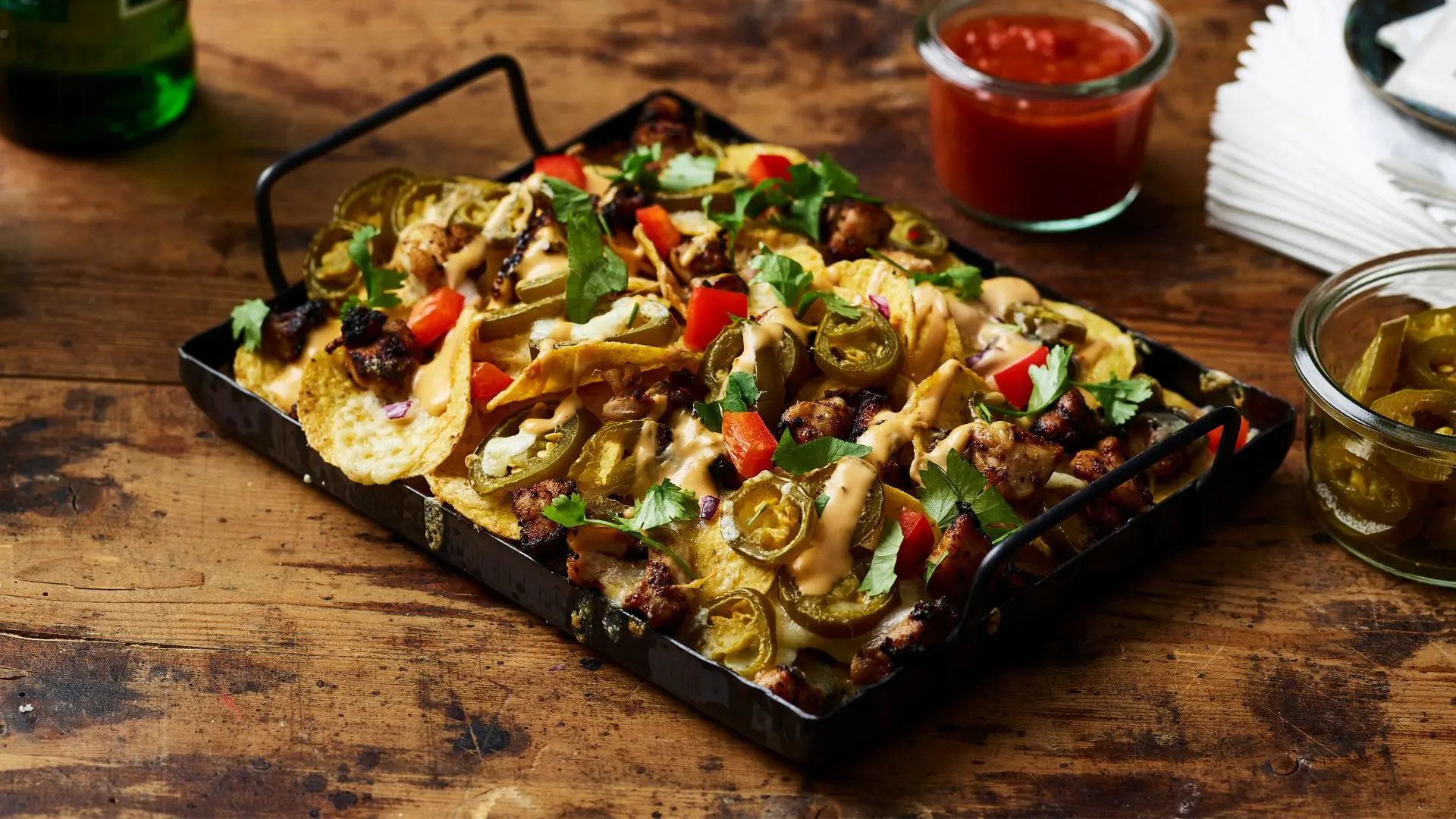 Loaded nachos chipotle chicken