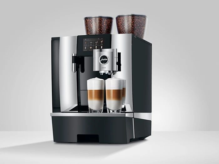 Jura coffee machine with drinks