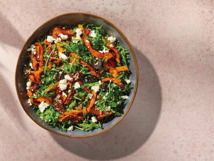 Roasted pumpkin in bulgur salad