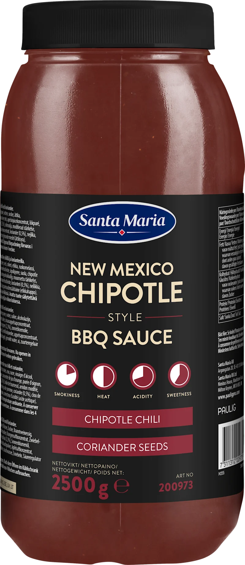 New Mexico Chipotle Style BBQ Sauce 2500Gx4 | Paulig PRO