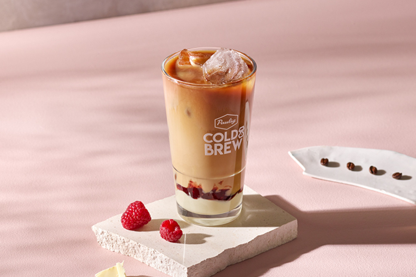 Raspberry & White Choco Cold Brew Mocha