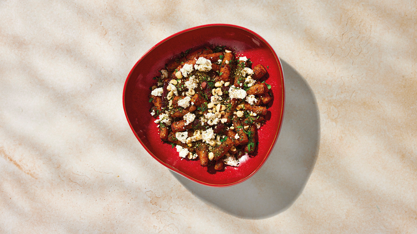 Ristede gulerødder med feta og zaatar