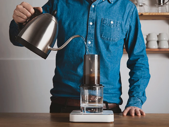 Aeropress coffee making