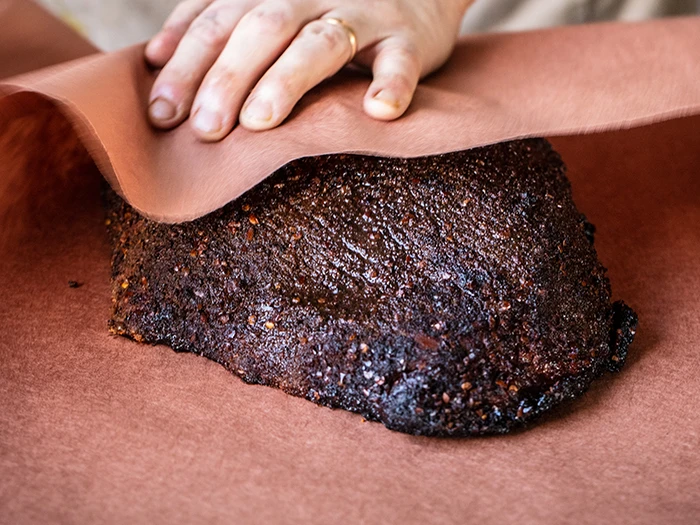 Wraping a brisket