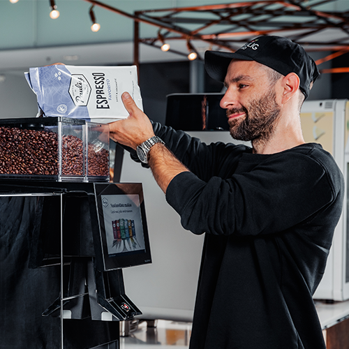 Coffee machine filling by after sales