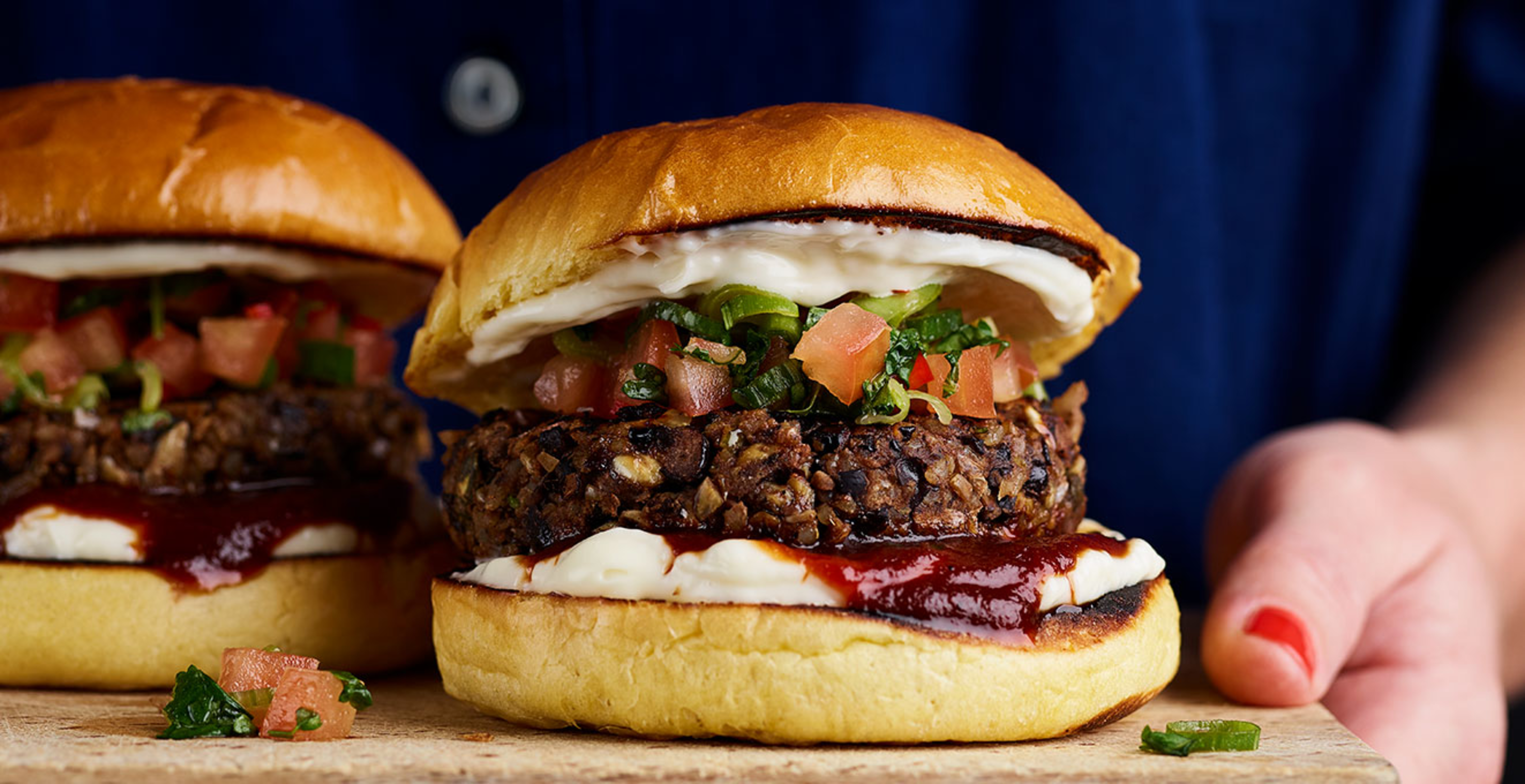 Mexican black bean burger