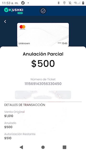 Detalle de transacción