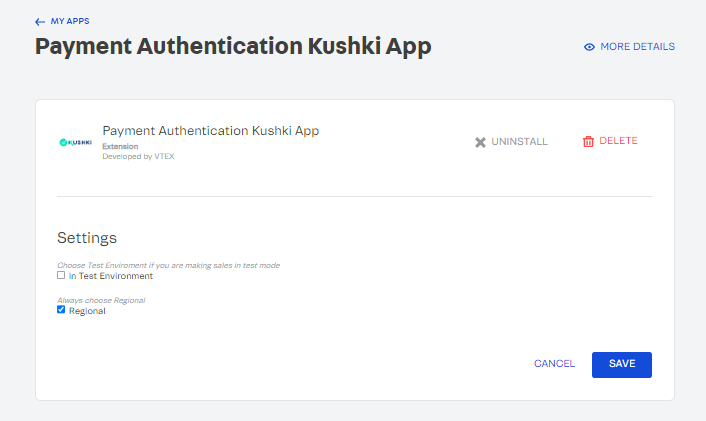 Payment Authentication Kushki App