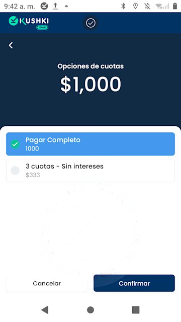 pago en cuotas