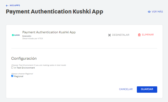 Payment Authentication Kushki App