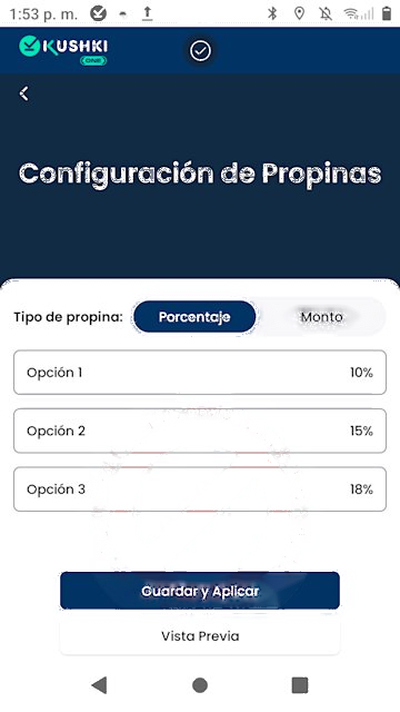 Configurar propinas