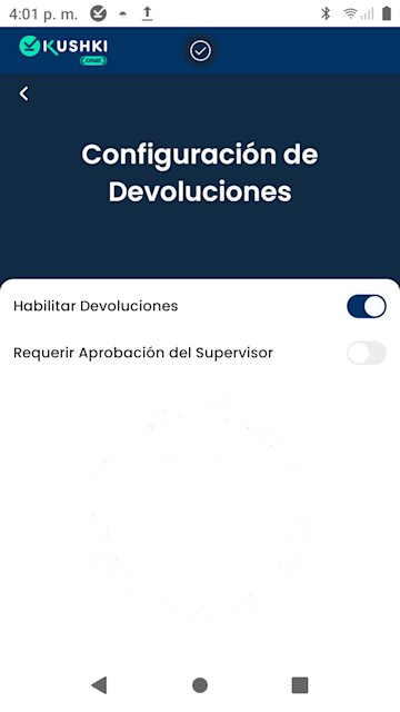Configurar devoluciones