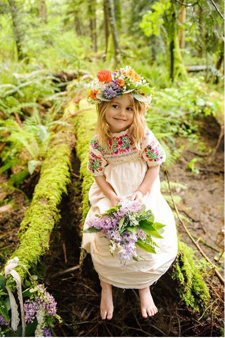 Couronne-de-fleurs-cheveux-lâchés