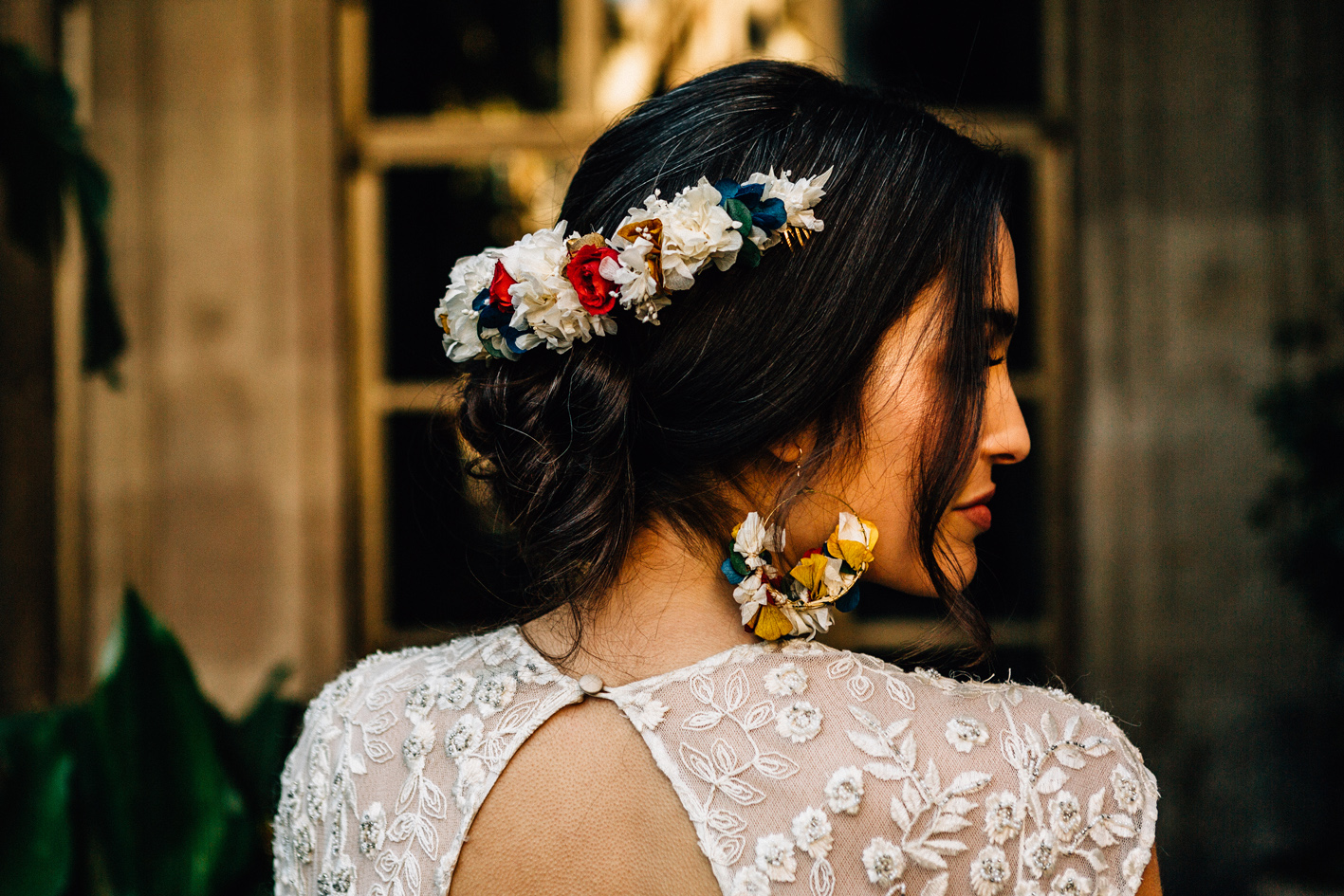 couronne de fleurs monica