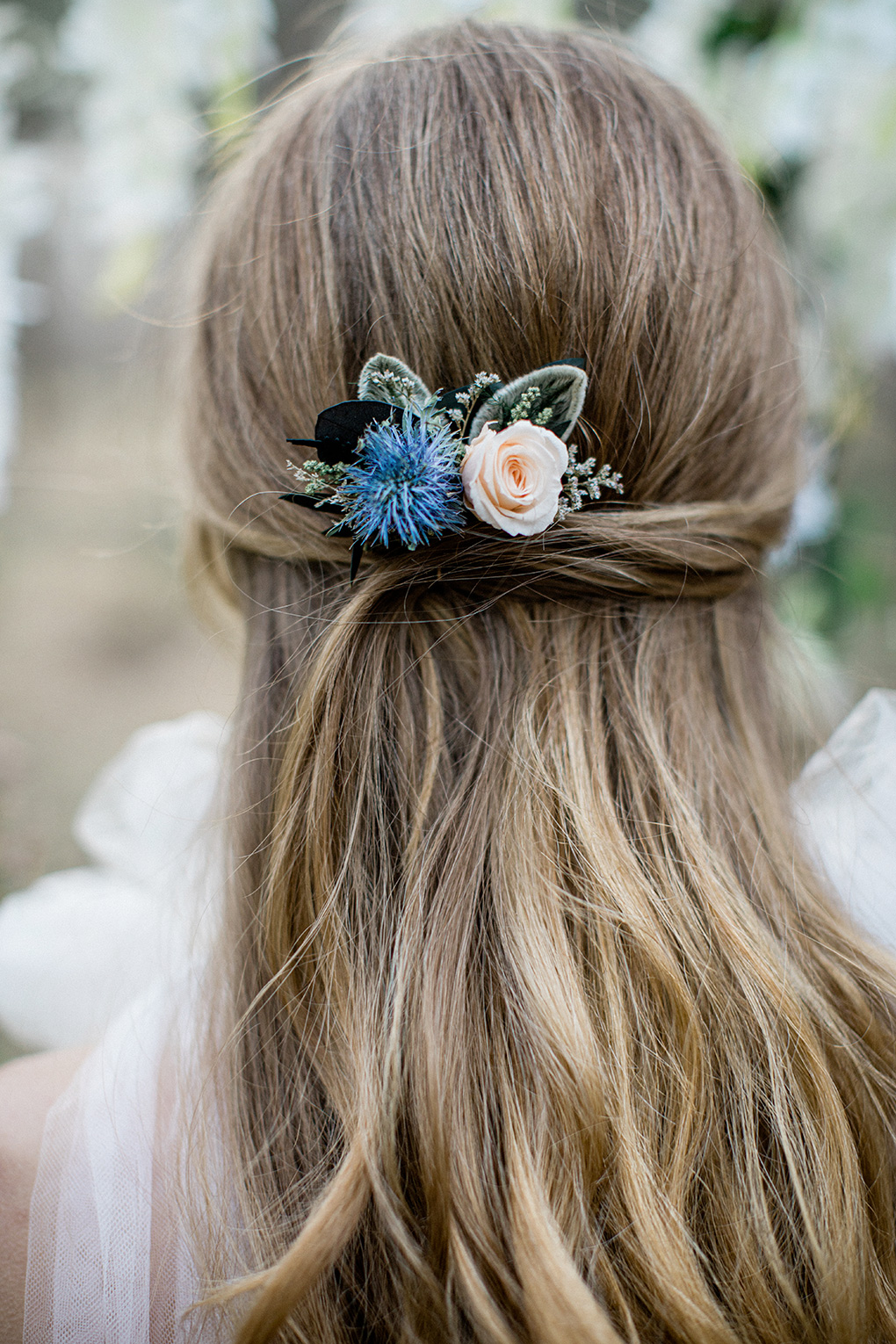 Accessoire de cheveux pour mariage : Mini peigne Garance - Collection Forêt Enchantée