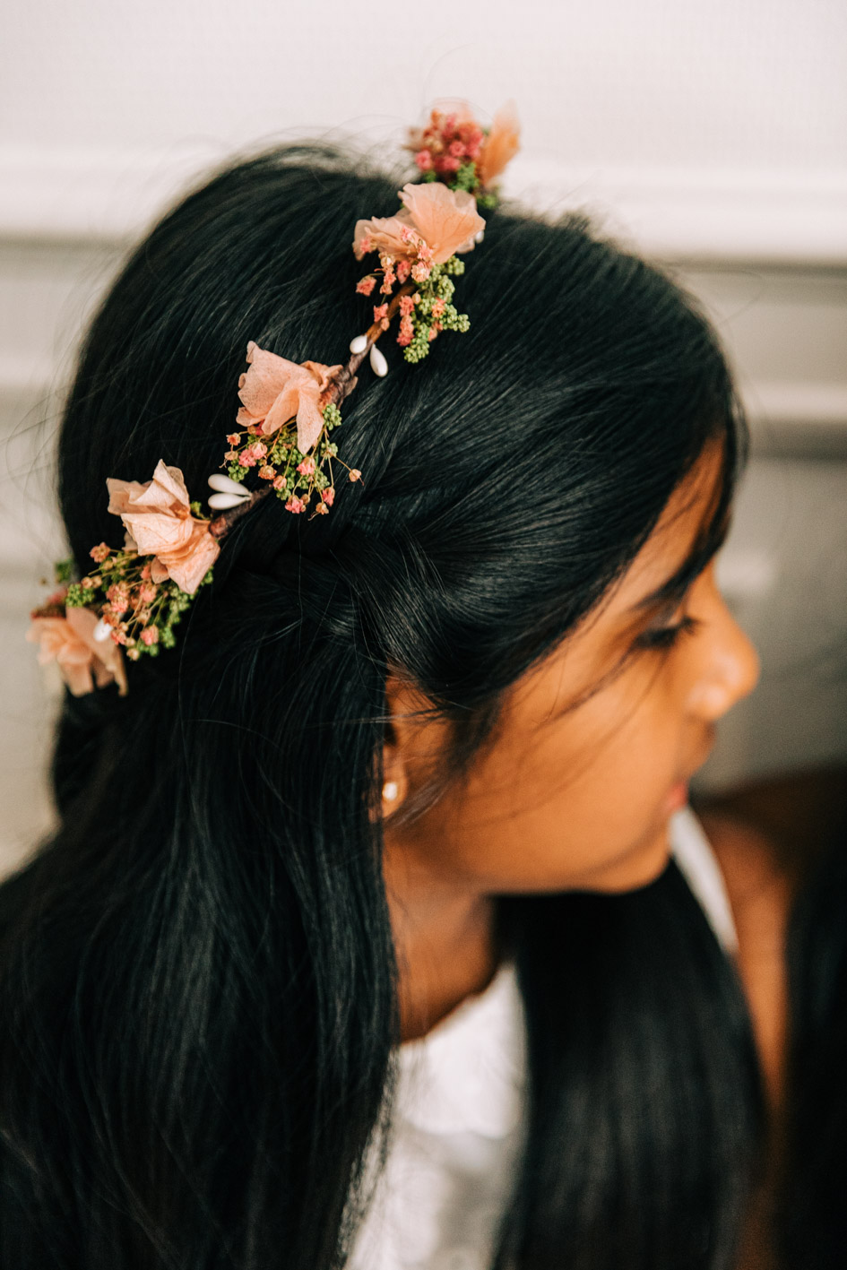 Bandeau pour fille - Accessoire fleuri - Fait main à Paris