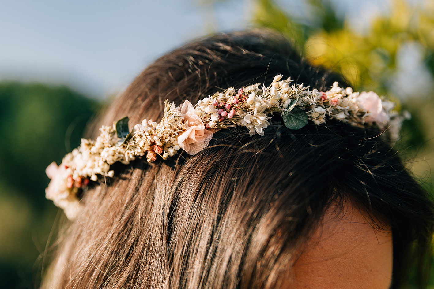 Bandeau floral, couronne de fleurs, pour bébé / nouveau-né