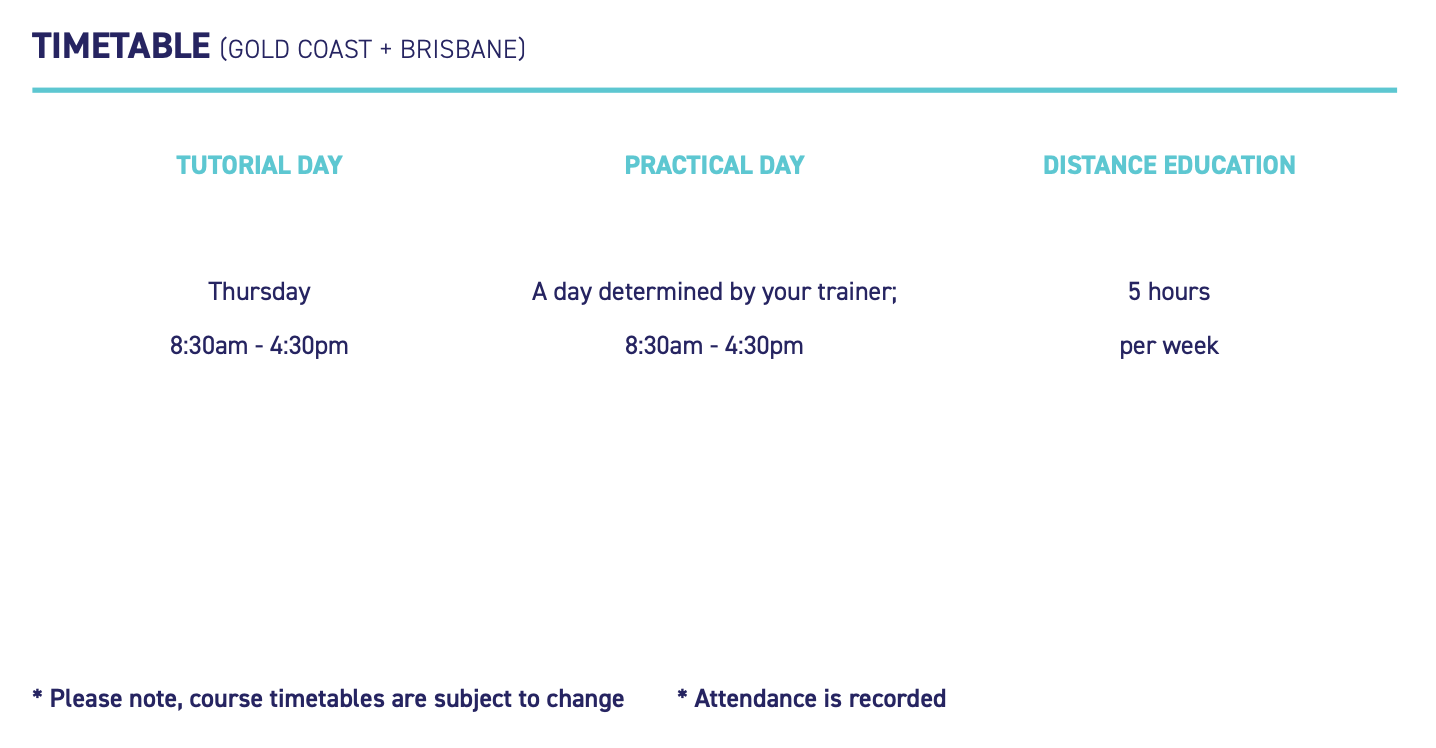 Diploma のスケジュール|Imagine Education Australia