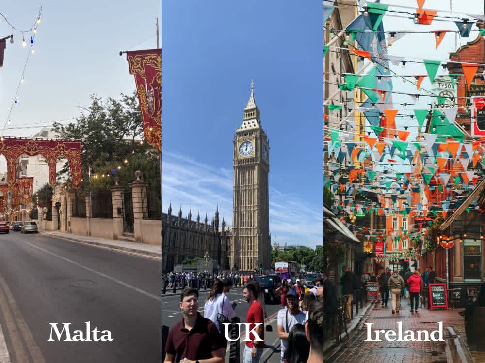 マルタ留学、ヨーロッパ主要英語圏との比較