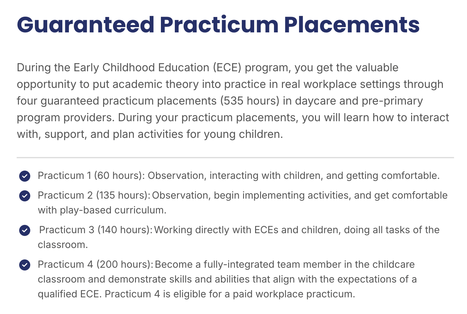 Oxford International Career Colleges｜Early Childhood Education Diplomaのプログラム内容
