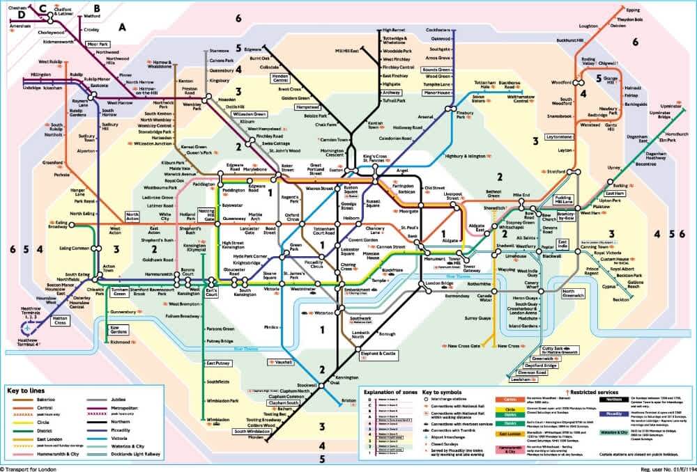 ロンドン地下鉄の路線図｜ロンドンでワーホリをするための理想の準備とは？