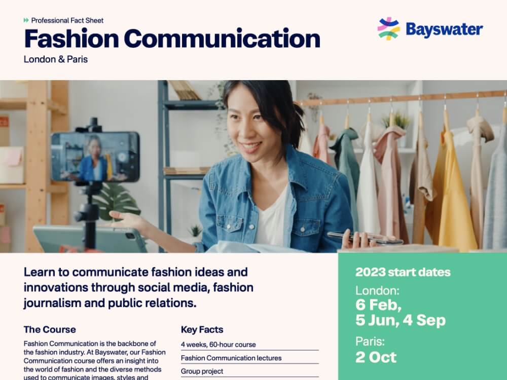 【ロンドン・パリ】ファッション・コミュニケーションコース｜Bayswater