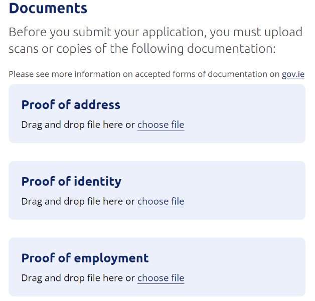 Upload documents