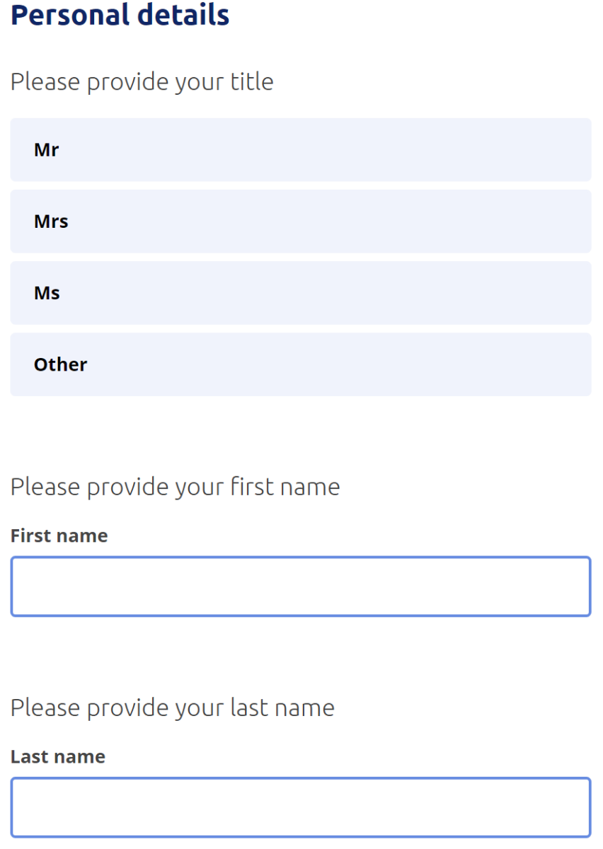 Personal details