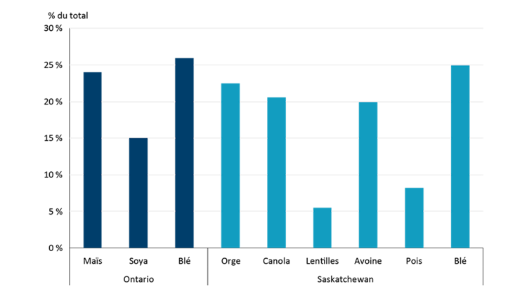 Graphique à barres montrant le coût des engrais en pourcentage du coût total