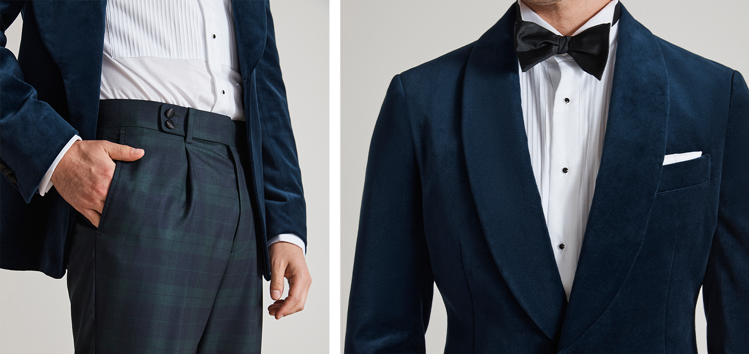 Dinner jacket with outlet tie