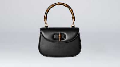 Gucci Bamboo 1947 small bag in black leather | GUCCI® NZ