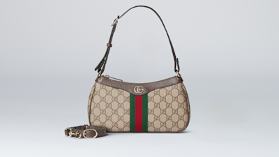 オフィディア〕 ミニ ショルダーバッグ ・ベージュ＆ブラウン GG