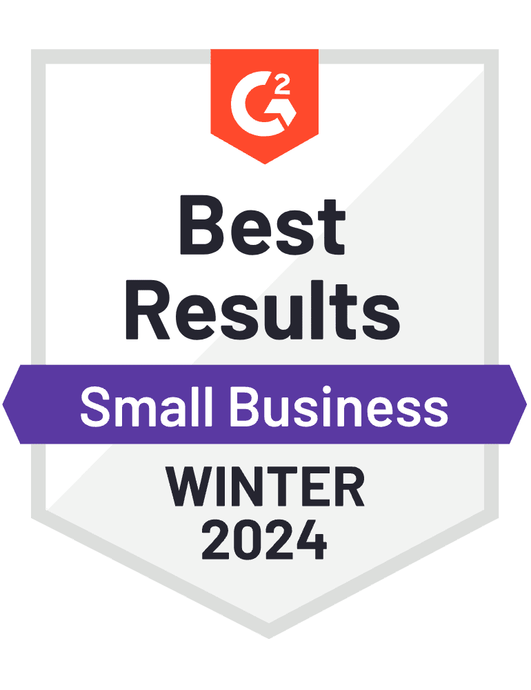 G2 Badge Best Results Small Business