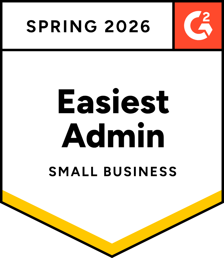 G2 Badge Easiest Admin Small Business