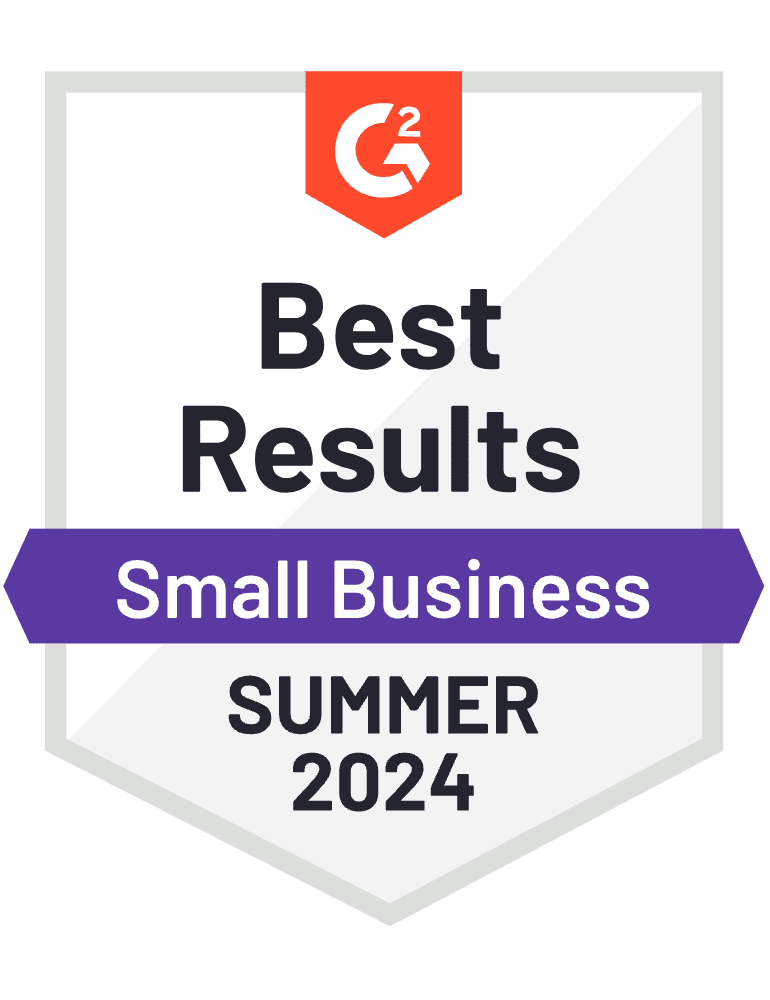 G2 Badge Best Results Small Business