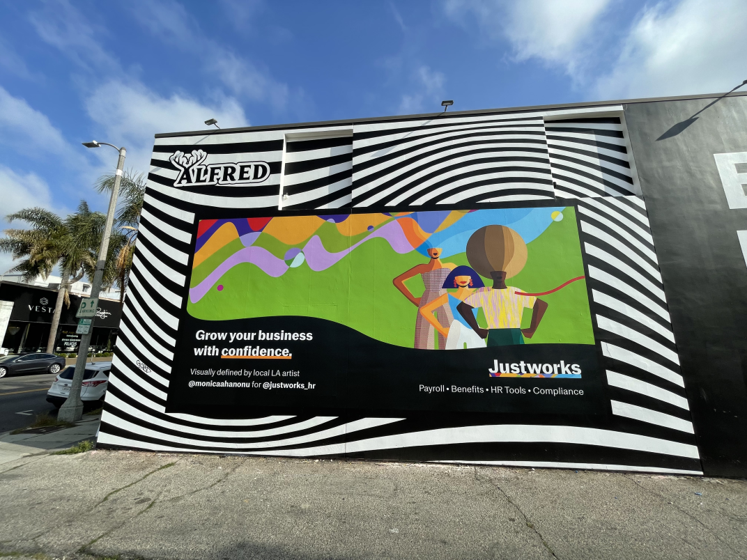 Justworks x Alfred Coffee Bring Confidence to Life in LA Art Activation
