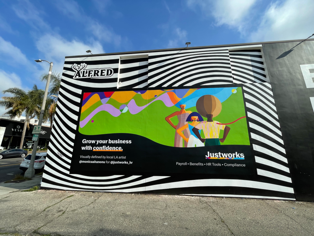 Justworks x Alfred Coffee Bring Confidence to Life in LA Art Activation
