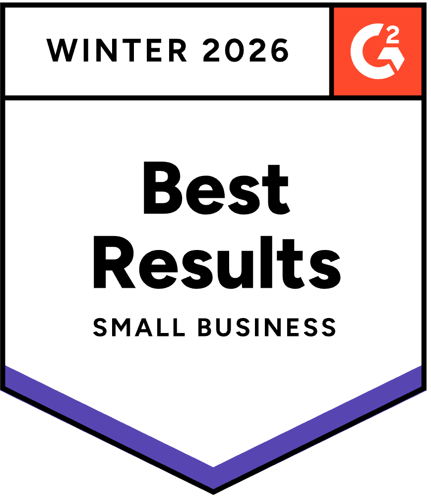 G2 Badge Best Results Small Business