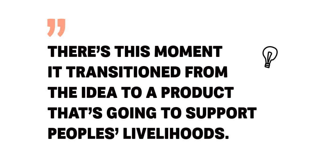 Sora - Image 8 - Quote - There's this moment it transitioned from the idea to a product that's going to support peoples' livelihoods.