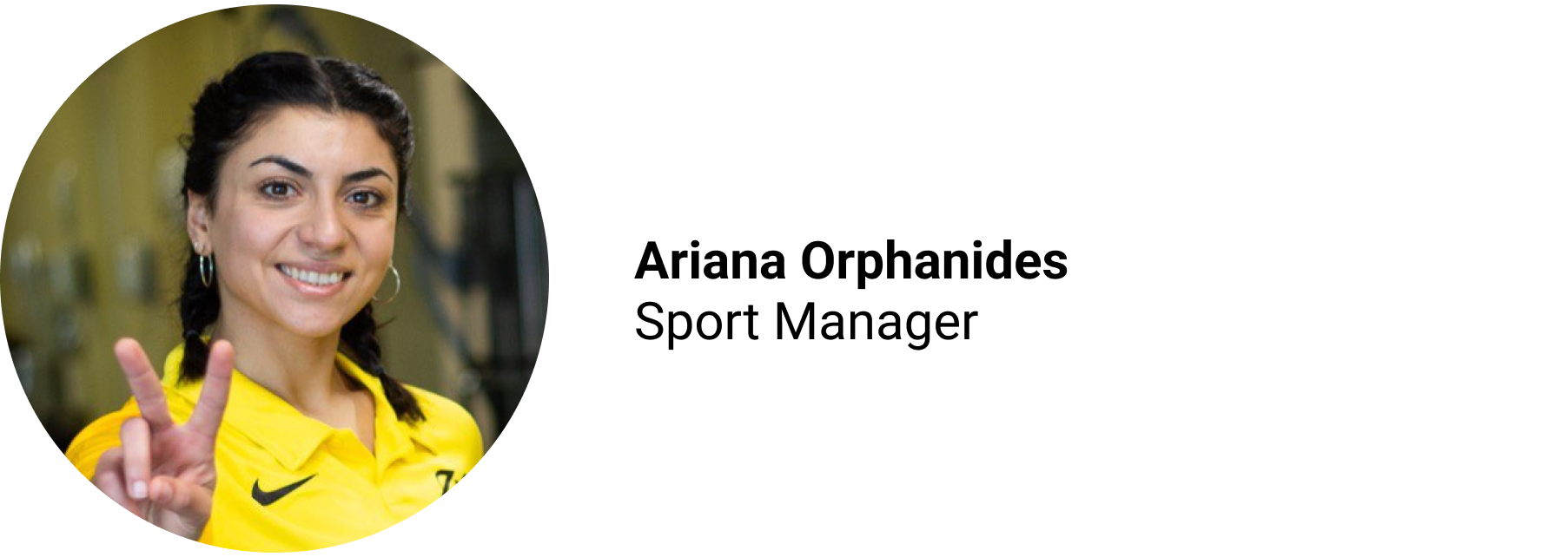 Exness Ariana Orphanides Sport manager