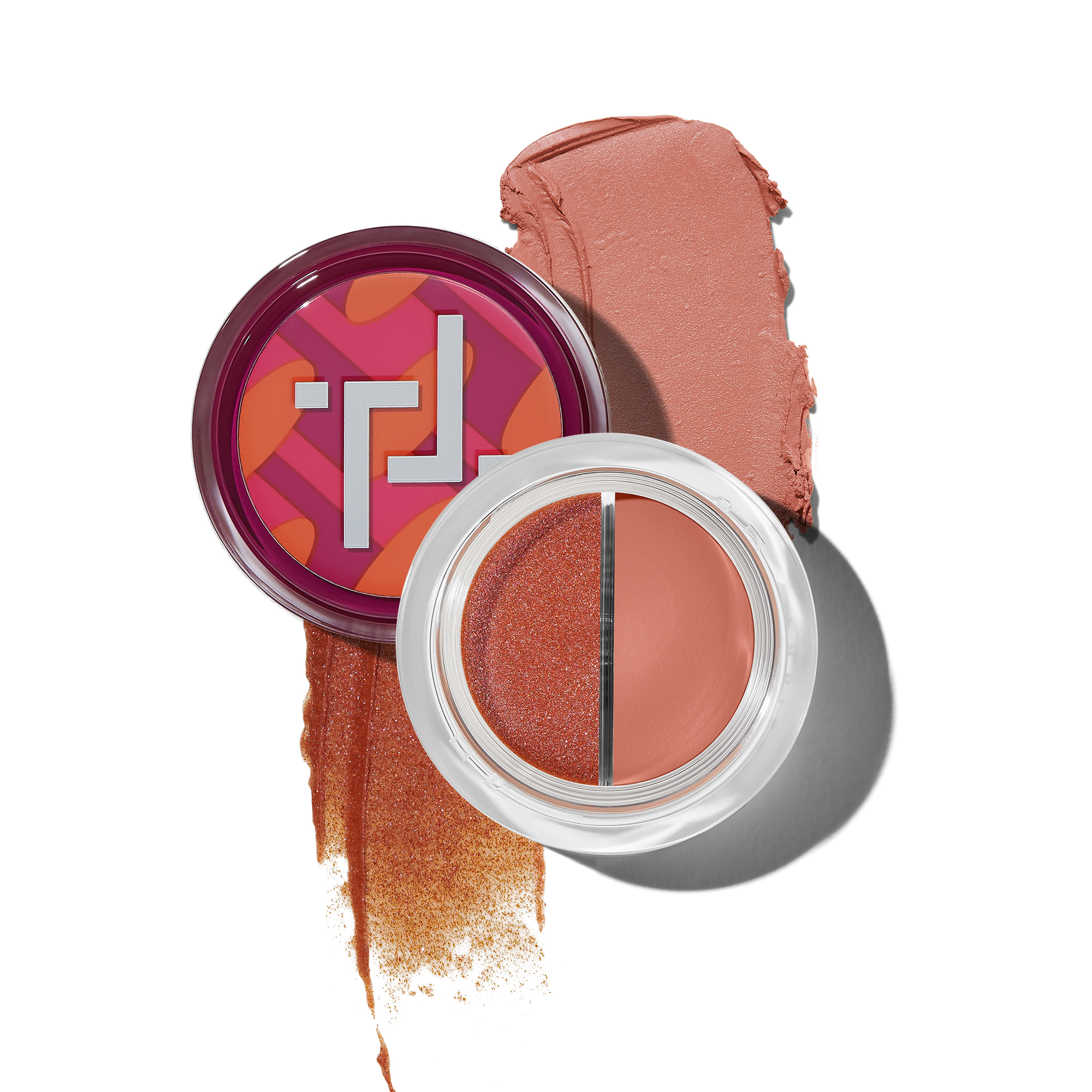 Trinny London - Lip & Cheek T-Tones - Split Pot Lip + Cheek Duo in Lady J + Nicole - Split Pot Lip + Cheek Duo