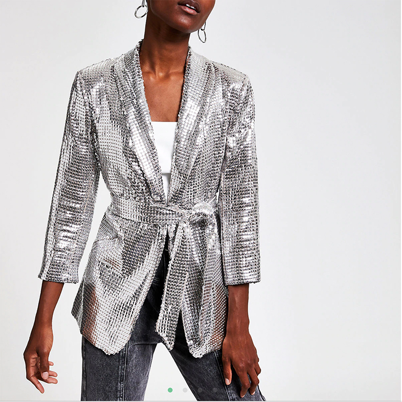 yellow sequin jacket